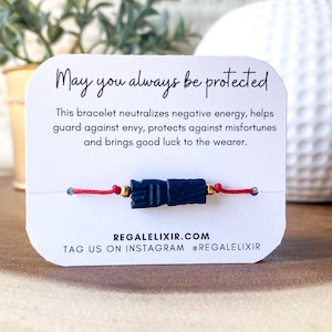genuine Azabache evil eye bracelet, Mal de ojo pulsera roja , protection bracelet,  genuine Jet stone  red bracelet , red string bracelet