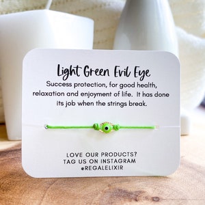 Green evil eye, Gold filled Evil eye bracelet, Nazar bracelet,  pulsera roja de protection , pulsera de ojito , protection evil eye bracelet