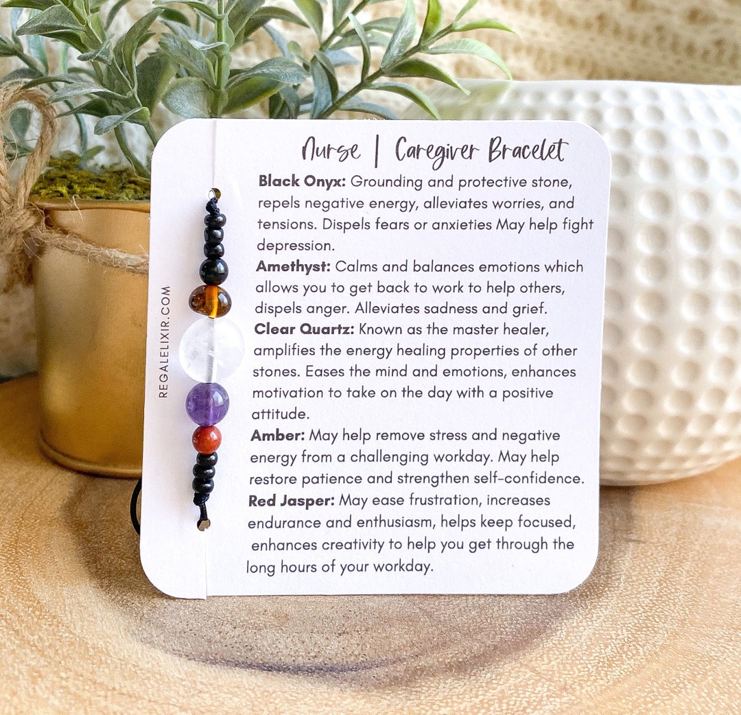 Empath Protection Bracelet Nurse Crystal Bracelet Anklet Caregiver Gift
