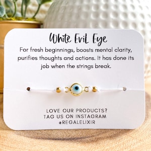 Gold filled evil eye bracelet | white evil eye bracelet | hypoallergenic bracelet