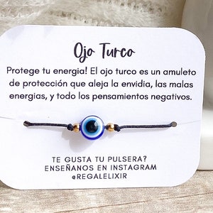 Blue evil eye bracelet, blue evil eye, protection bracelet, evil eye protection, ojo turco