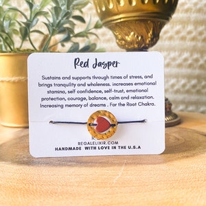 Red Jasper bracelet, red jasper heart bracelet, genuine red jasper bracelet, natural red jasper bracelet, red jasper jewelry