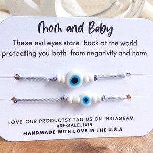 Bracciale malocchio, braccialetto di protezione per bambino, braccialetto bianco malocchio, braccialetto malocchio per bambino, regalo neonato, regalo baby shower