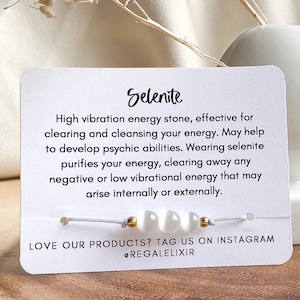 Selenite Bracelet, Selenite Crystal adjustable bracelet, Crystal Bracelet, Healing Gemstone Bracelet   chakra bracelet, dainty bracelet