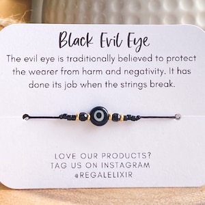 Protection bracelet | Black tourmaline bracelet with evil eye | Negative energy protection |