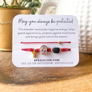 Azabache bracelet | Genuine Azabache bracelet | Jet bracelet with red string | red string bracelet for baby | red string azabache