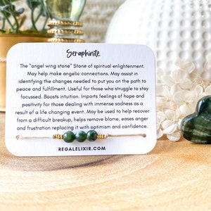 Seraphinite Bracelet | Genuine Seraphinite bracelet | Serephinite jewelry