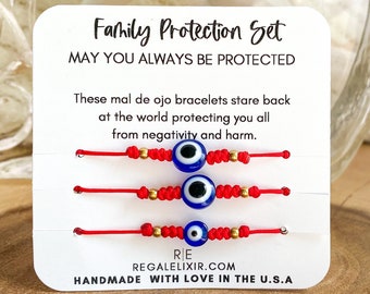 Evil Eye bracelet with red string  for men, women and baby, azabache protection baby shower gift, newborn gift, genuine azabache