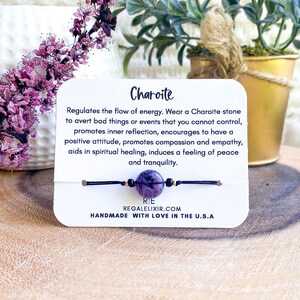 Charoite bracelet - charoite jewelry - minimalist jewelry - AAA Charoite bracelet
