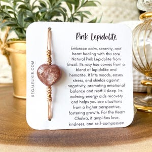 lepidolite heart, pink lepidolite  bracelet, anxiety bracelet, AAA lepidolite, anxiety bracelet, lepidolite jewelry