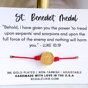 Saint Benedict Bracelet red   pulsera de San Benito  religious bracelet  buena suerte  7 nudos  pulsera roja Kabbalah bracelet