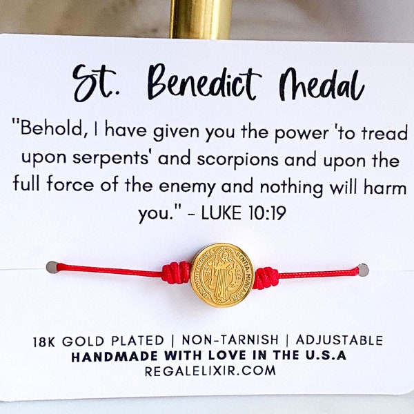 Saint Benedict Bracelet red   pulsera de San Benito  religious bracelet  buena suerte  7 nudos  pulsera roja Kabbalah bracelet