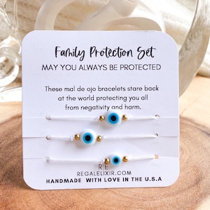 Evil eye bracelet  Dad Mom Baby Ocean Blue Evil Eye Red  adjustable  Baby Toddler Kid bracelet family matching bracelets string bracelet