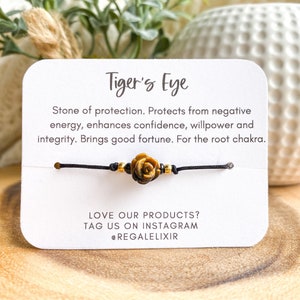 Tiger’s eye  Bracelet | unisex Adjustable Bracelet, Stacking Crystal men’s bracelet , protective grounding bracelet