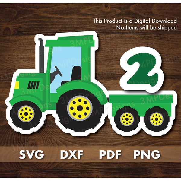 Tractor in SVG, Dxf, PDF & PNG cut files Instant download