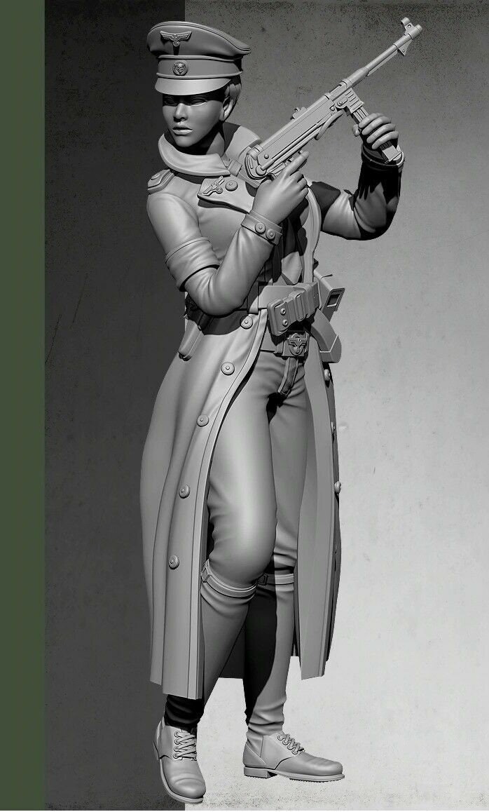 Risjc Sci-Fi Magier Mädchen Resin Modell 1/24 - 75mm Unbemalt Bausatz Für Modellbau