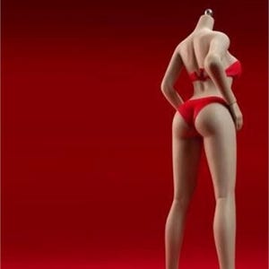 Flexible Female Suntan Action Figure Seamless Body Model No Head Scale 1-6