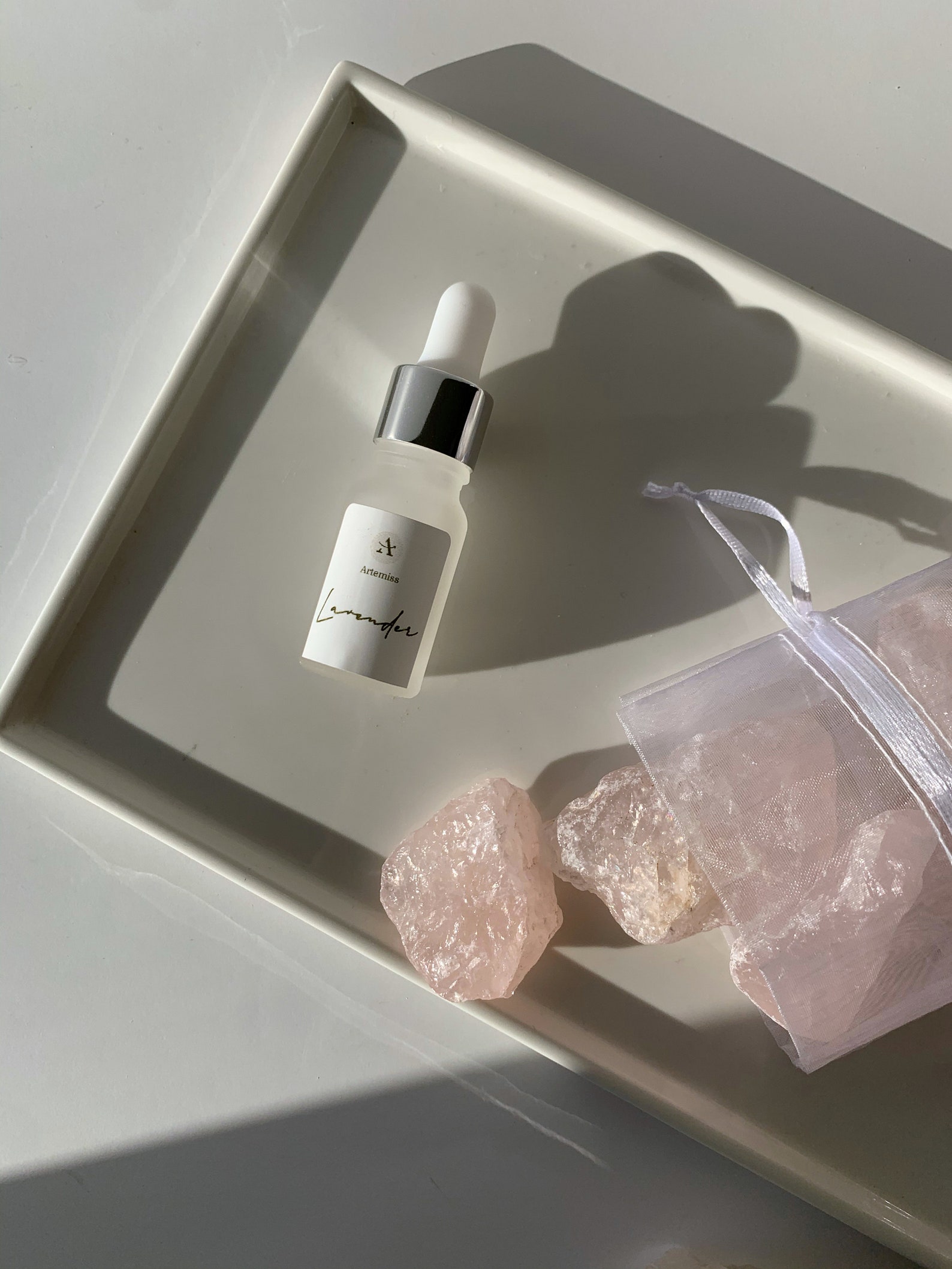 Rose Quartz Crystal Stone Diffuser with Pure Essential Oil Etsy