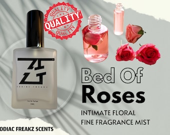 Bed of Roses-Rose perfume Scented fragrance- 30 ML frost glass spray atomizer-Rose perfume-Date Night Fragrance- Romantic Perfume