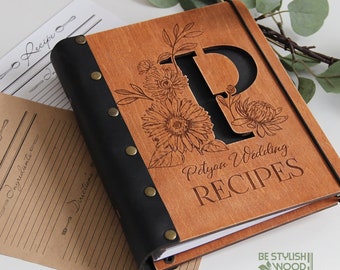 Custom recipe book, Housewarming Gift for Her, Bridal Shower, Moms Gift Daughter Birthday Gift