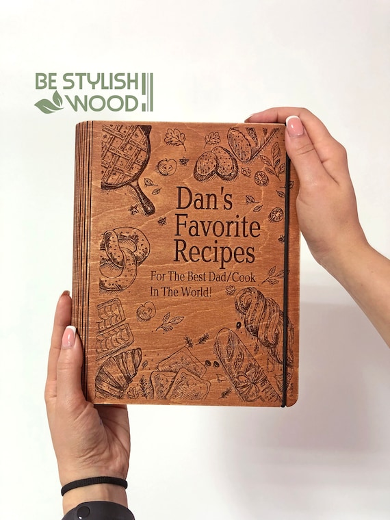 PERSONALIZED WOODEN RECIPE BOOK