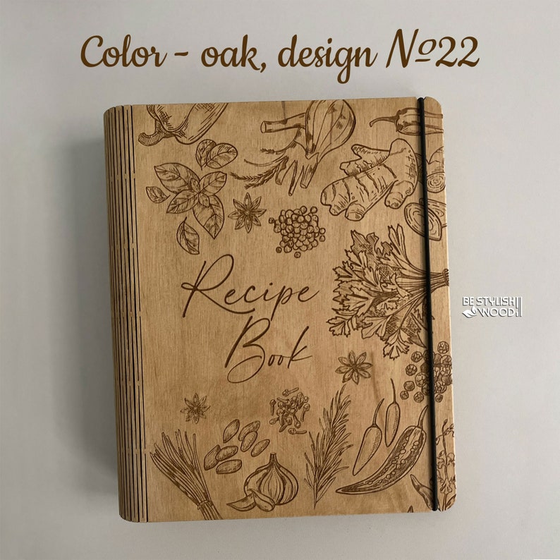 Wooden Recipe Book Binder Recipe Book Christmas Gift Ready Etsy
