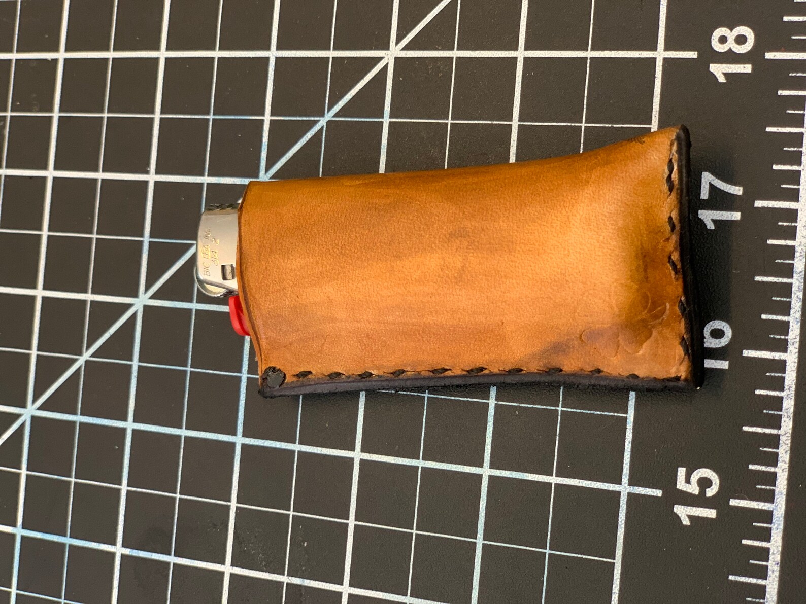 Leather Bic lighter sleeve Etsy