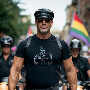 Retro Dom daddy Gay Pride shirt Leather Pride Gift Daddy Gay LGBT Pride Outfit Leather Daddy Gay Parade Clothes