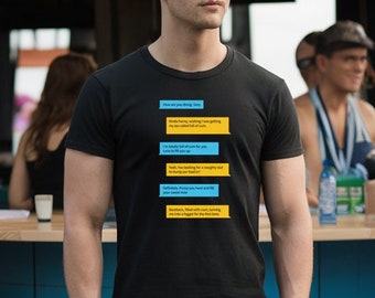 Custom Grindr Dirty Sexting Gay T-Shirt - Gay Boy Friend Gift - Anniversary Gift - Funny Raunchy Gift