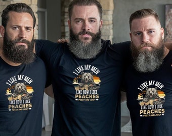 LGBT Gay Men's T-Shirts Daddy Bear Pride - Fuzzy & Juicy Peaches
