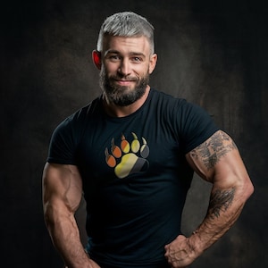 Gay Bear Shirt, Daddy Bear Pride, LGBTQ Gay Bear Paw LGBTQ Pride for Bears, Gift for Bear, Bear Pride Colors, Bear Daddy Paw