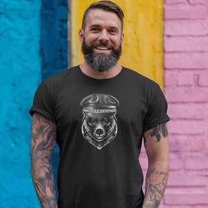 Leather Bear Pride T-Shirt, Gift for Gay Bear, Bear Pride, Gay Pride, Bear Gift