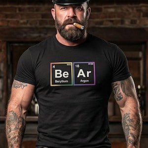 Bear Periodic Table Gay Bear LGBT Pride Rainbow For Gay Bear T-Shirt