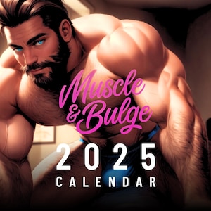 2025 Muscle and Bulge Sexy Hunks DILF Calendar | Muscular Men and Daddies | 8.5"x11" Wall Calendar | Beefy Studs and Bear Jock Muscle Men