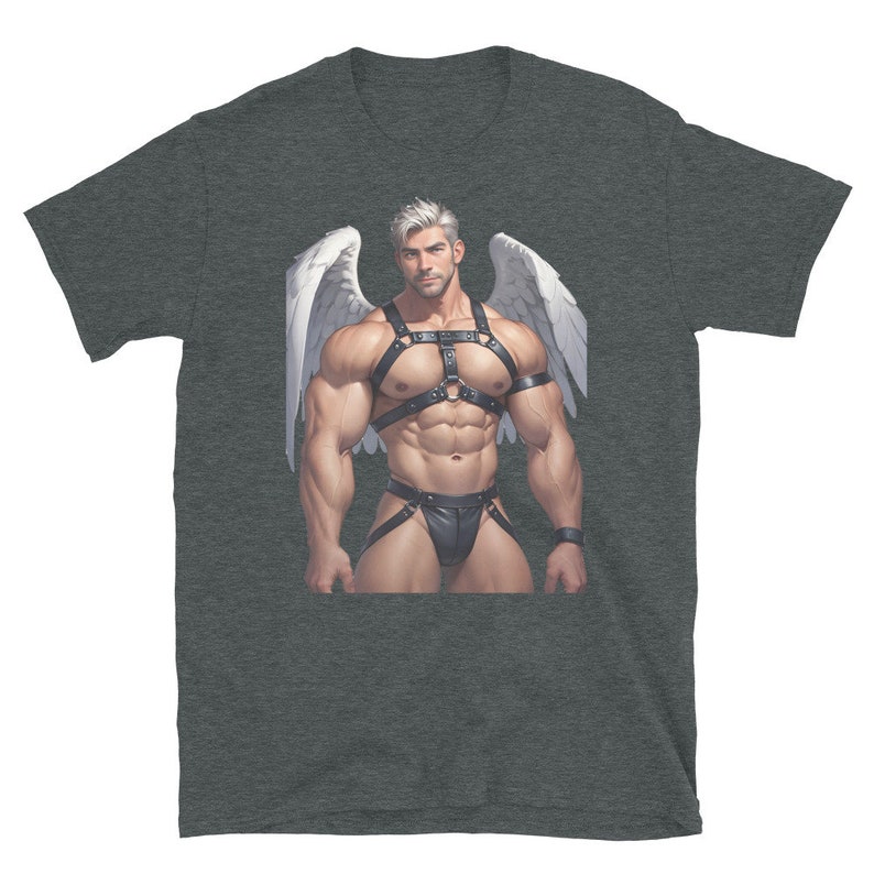 Gay Halloween Angel Unisex T-Shirt - Leather Daddy Bear Halloween Shirt -