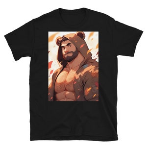 Muscle Daddy Gay Bear 43 Anime Bear Art Shirt, Gay Art Shirt for Gay Pride