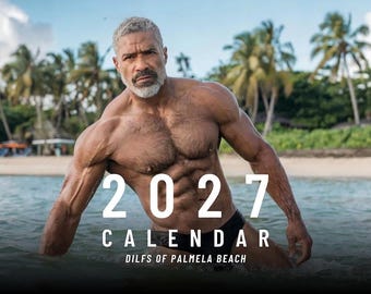 DILFS of Pamela Beach 2027 Kalender - Sexiga pappor Muskulösa pappa Hunks Väggkalendrar Gay present - HBTQ presentkalender - Möhippa Gay present