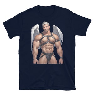 Gay Halloween Angel Unisex T-Shirt - Leather Daddy Bear Halloween Shirt -