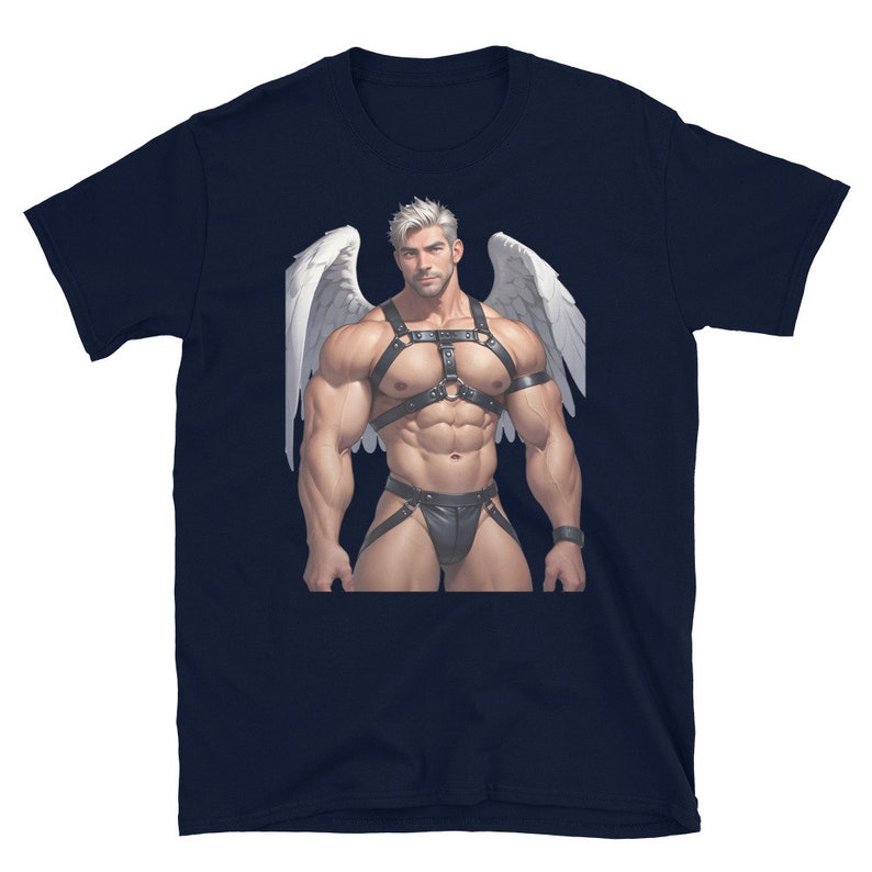 Gay Halloween Angel Unisex T-Shirt - Leather Daddy Bear Halloween Shirt -