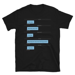 Gay Grindr Hookup Dialogue Shirt, Gay Conversation T-shirt - Sexting Hey, Gay Sex - Gay Dating