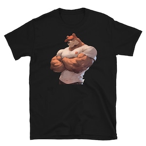 Muscle Gay Bear Anime Art Shirt, Gay Art Shirt for Gay Pride