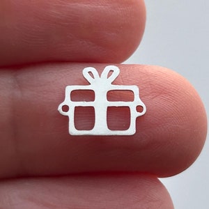 Sterling Silver Gift Box Connector: Permanent Jewelry Supply