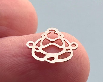 14K Gold-Filled Budai Connector: Laser Cut Permanent Jewelry