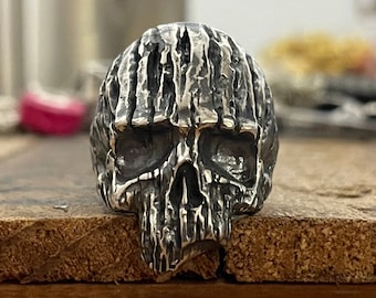 Groot Fan Art Sterling Silver Skull Ring - Handcrafted, 3D Printed, Lost Wax Casting - Unique Guardians of the Galaxy Jewelry