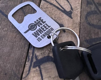 Onewheel Rider's Essential: Stainless Steel Mini Bottle Opener Keychain for Effortless Refreshment