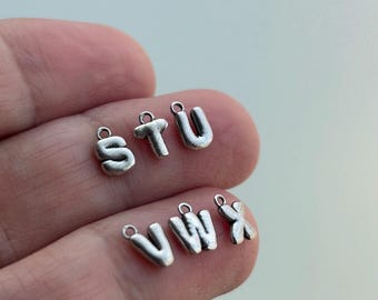 ISABELLA / BELLA Name Charms in 3D Sterling Silver, Personalized Initial Jewelry for Teens, BELLA Letter Charm, Custom Birthday Gift for Her