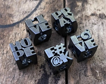 HOPE - Add a Touch of Handmade Charm to Your EDC with This Sterling Silver Bead - Unique Gift for Collectors