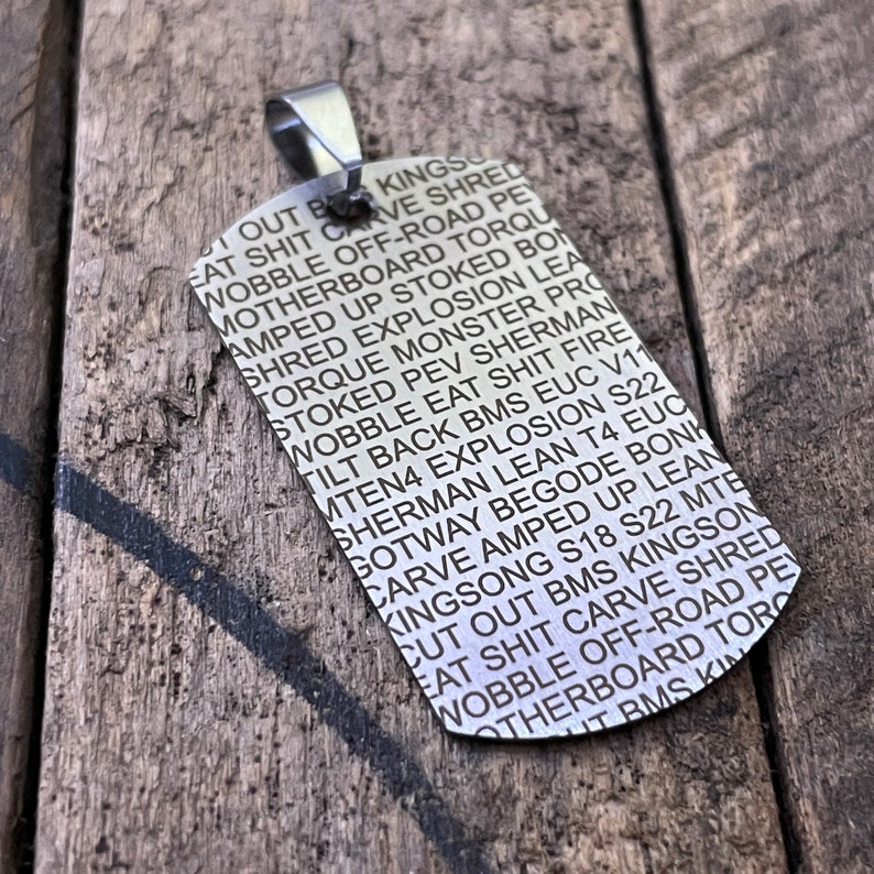 Personalized I Love EUC Electric Unicycle Stainless Steel Keychain and Necklace No Necklace