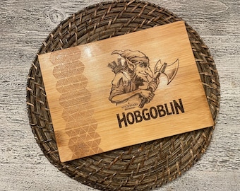 Hobgoblin Beer Chopping Board Home Bar BBQ Party FSC Bamboo Bar Accessories Size - 21 x 15 x 1.5cm Father’s Day gift Hob Goblin