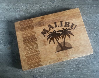 Malibu Chopping Board Home Bar BBQ Party FSC Bamboo Bar Accessories